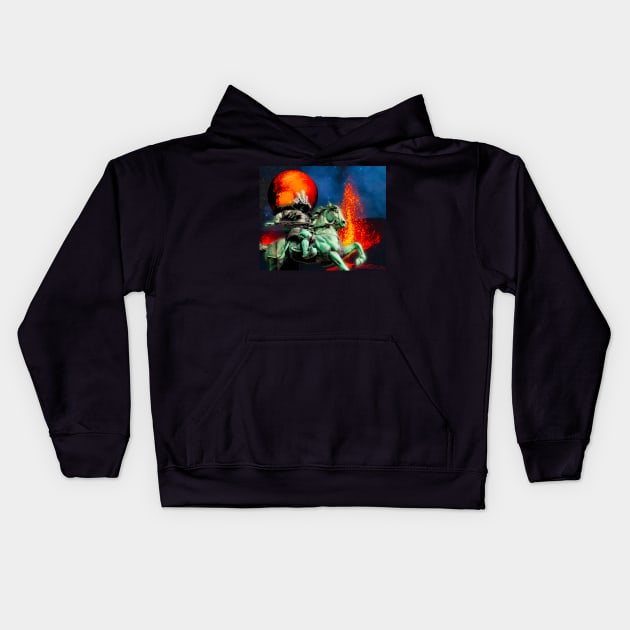 Samurai Volcano Kids Hoodie by The Sherwood Forester